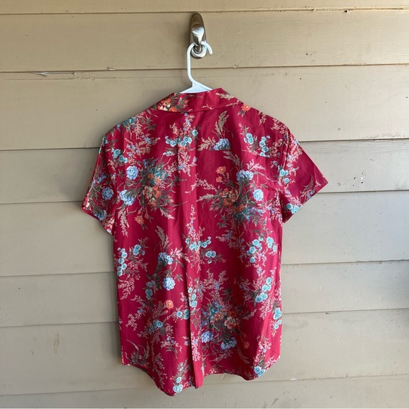 Lauren Ralph Lauren Floral Button Down Shirt - Size M Cotton Lightweight Preppy - Picture 5 of 7